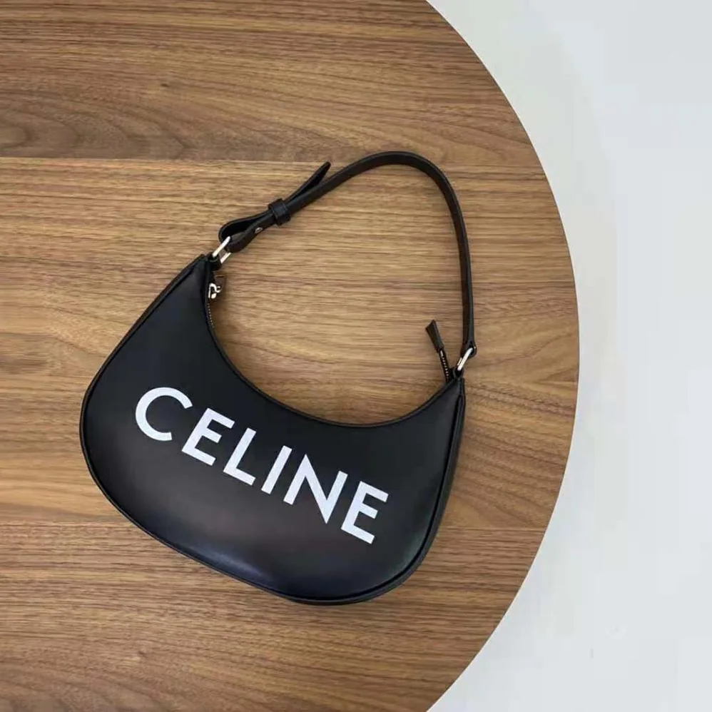 Celine Ava Bag in Smooth Calfskin with Celine Print for Women in Black Celine Ava Bag in Smooth Calfskin with Celine Print for Women in Black