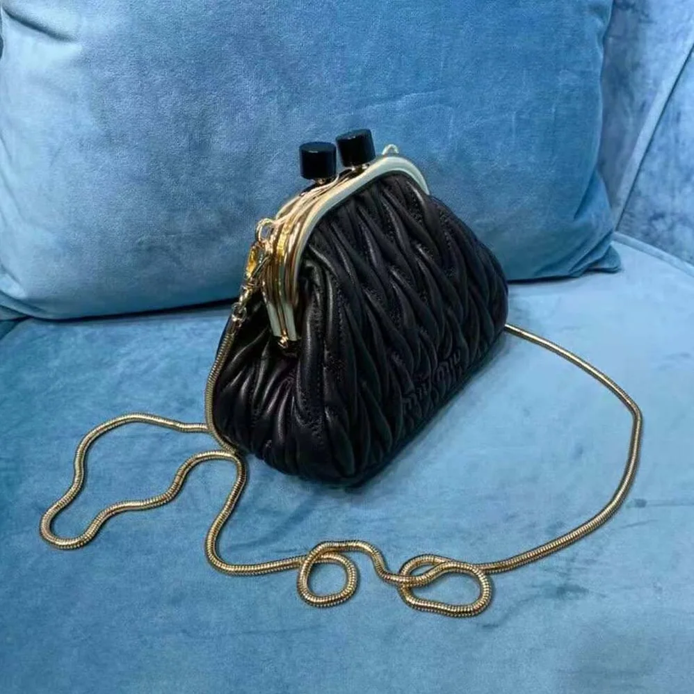 Miu Miu Miu Belle Nappa Leather Mini-Bag for Women in Black