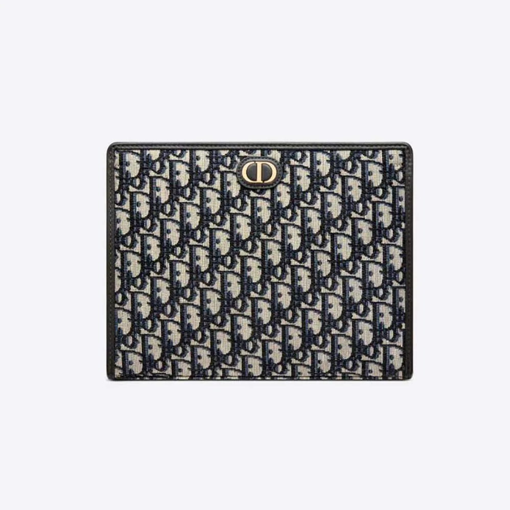 Dior 30 Montaigne Pouch Blue Dior Oblique Jacquard for Women Dior 30 Montaigne Pouch Blue Dior Oblique Jacquard for Women