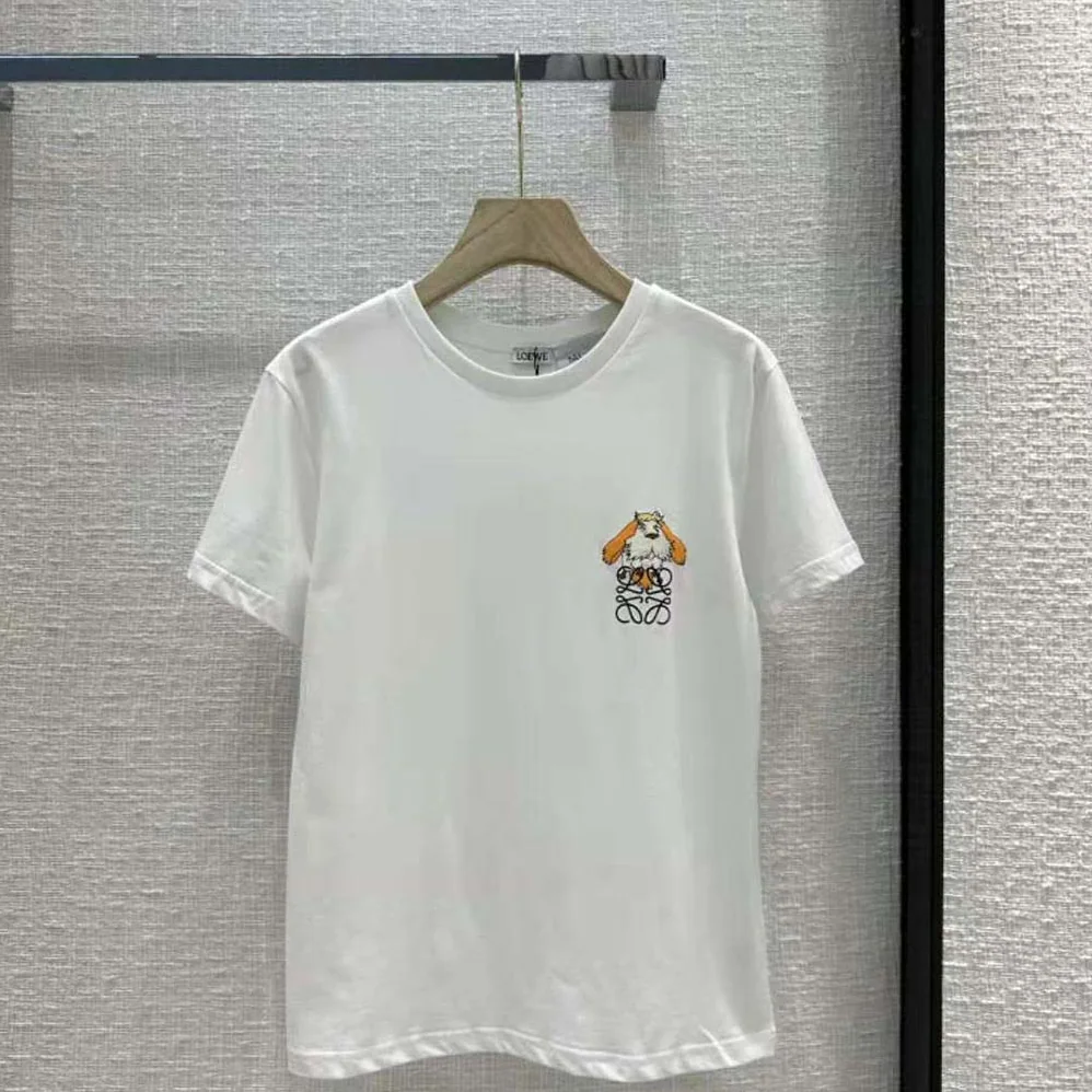 Loewe Heen Anagram T-shirt in Cotton for Women in White Loewe Heen Anagram T-shirt in Cotton for Women in White
