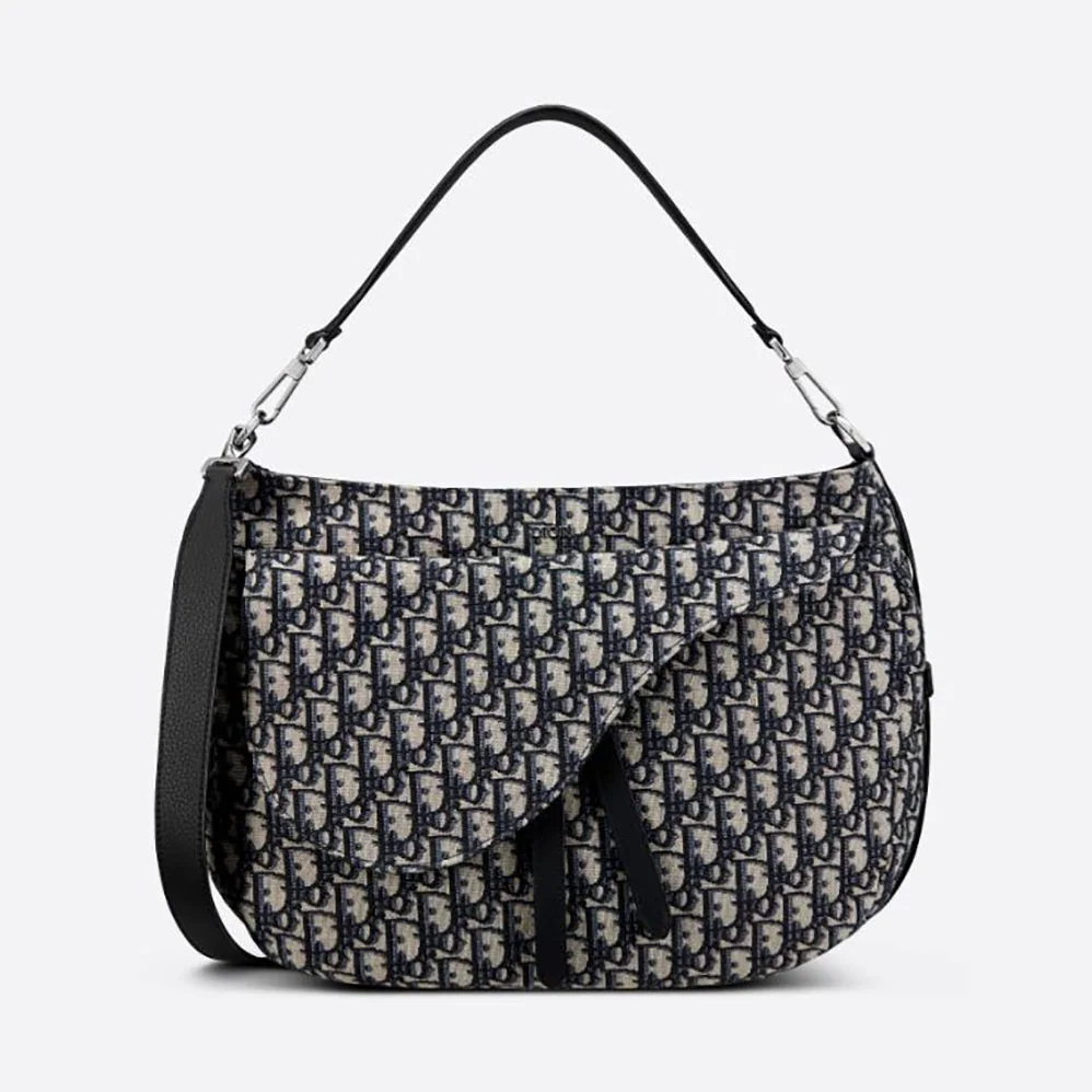 Dior Saddle Soft Bag Beige and Black Dior Oblique Jacquard for Women Dior Saddle Soft Bag Beige and Black Dior Oblique Jacquard for Women