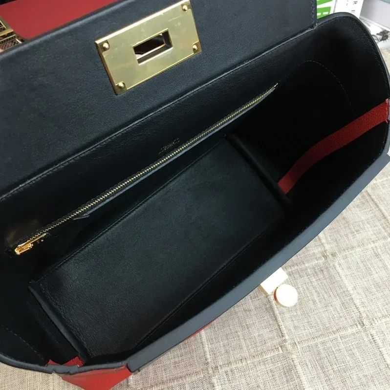 Hermes Clemence Swift Red Gold Toned Hardware Hermes Clemence Swift Red Gold Toned Hardware