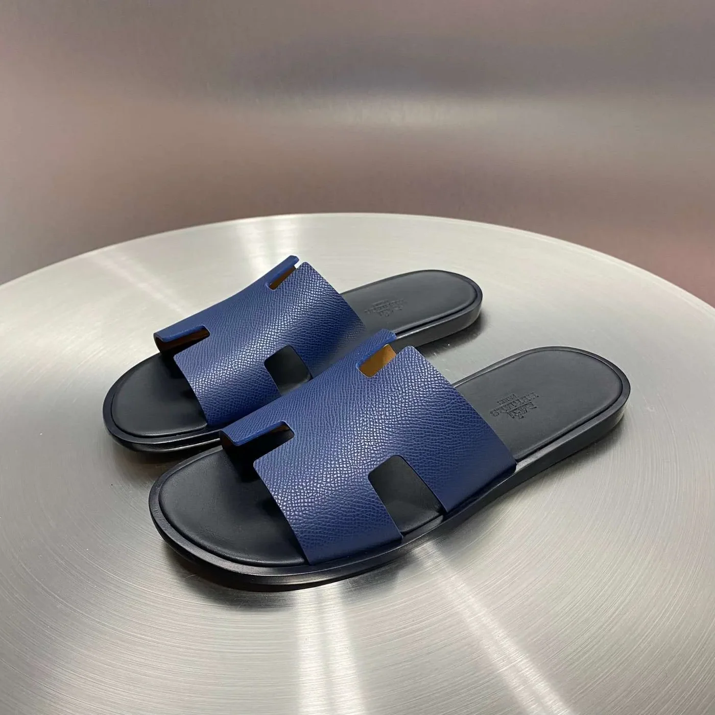 Hermes Oran Sandal Navy Blue Hermes Oran Sandal Navy Blue