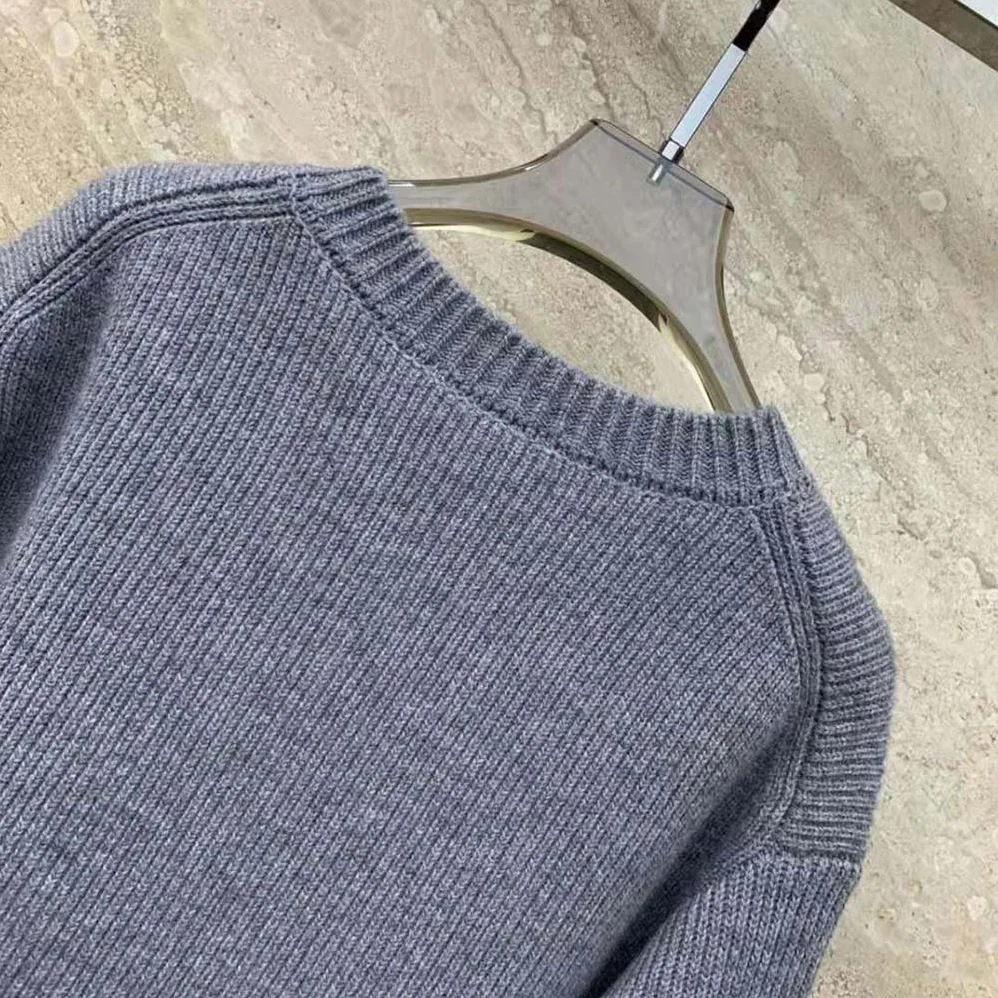 Miu Miu Wool and Nylon Knit Cardigan for Women in Silver