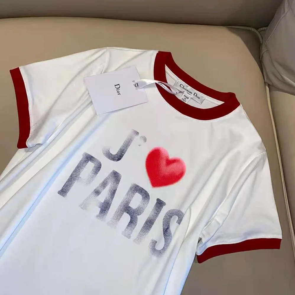 Dior ‘I Love Paris' T for Women in Shirt White Cotton Jersey