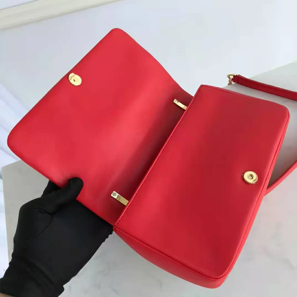 Burberry Small Quilted Lambskin Lola Bag for Women in Red