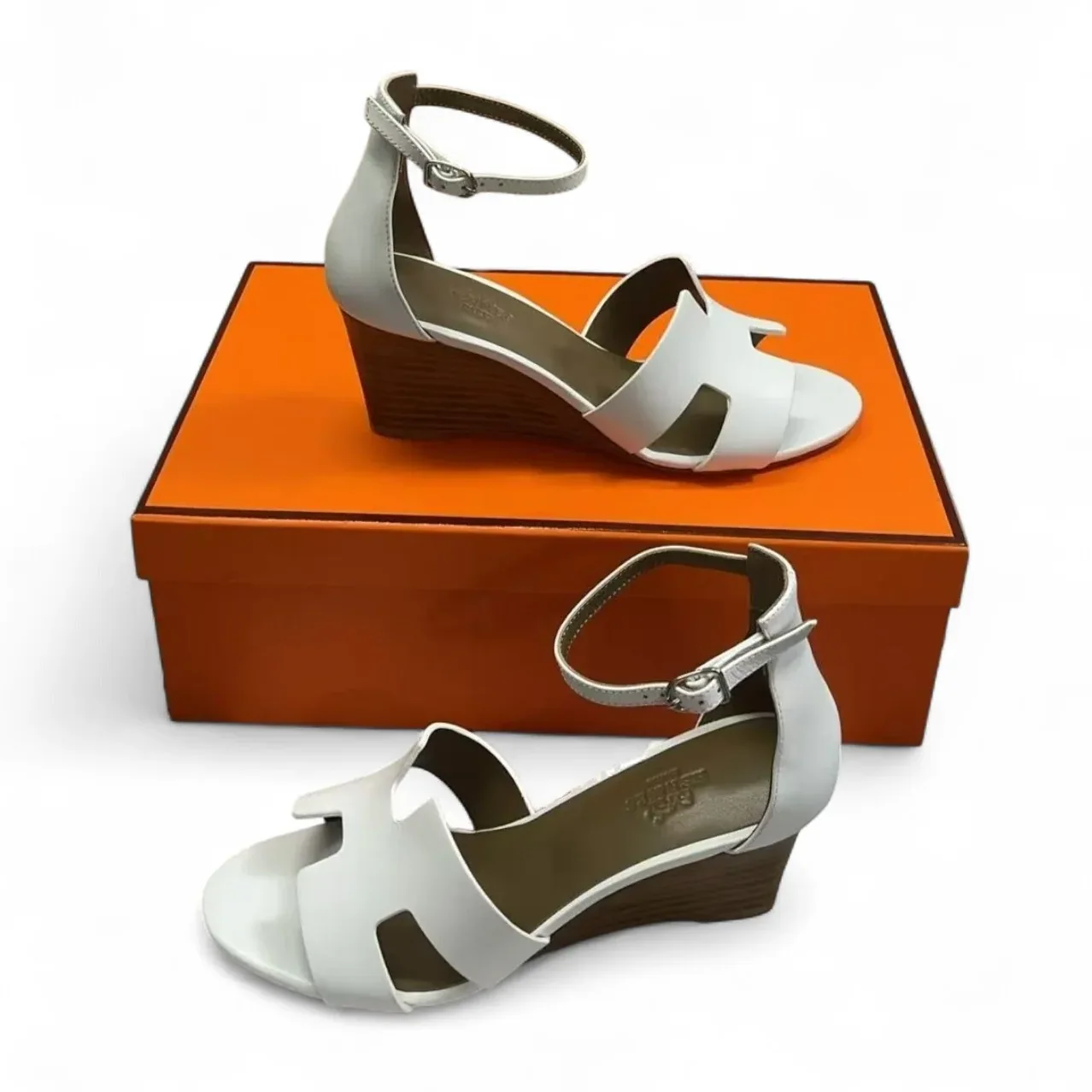 Hermes Legend Sandal White , Shoes for Women