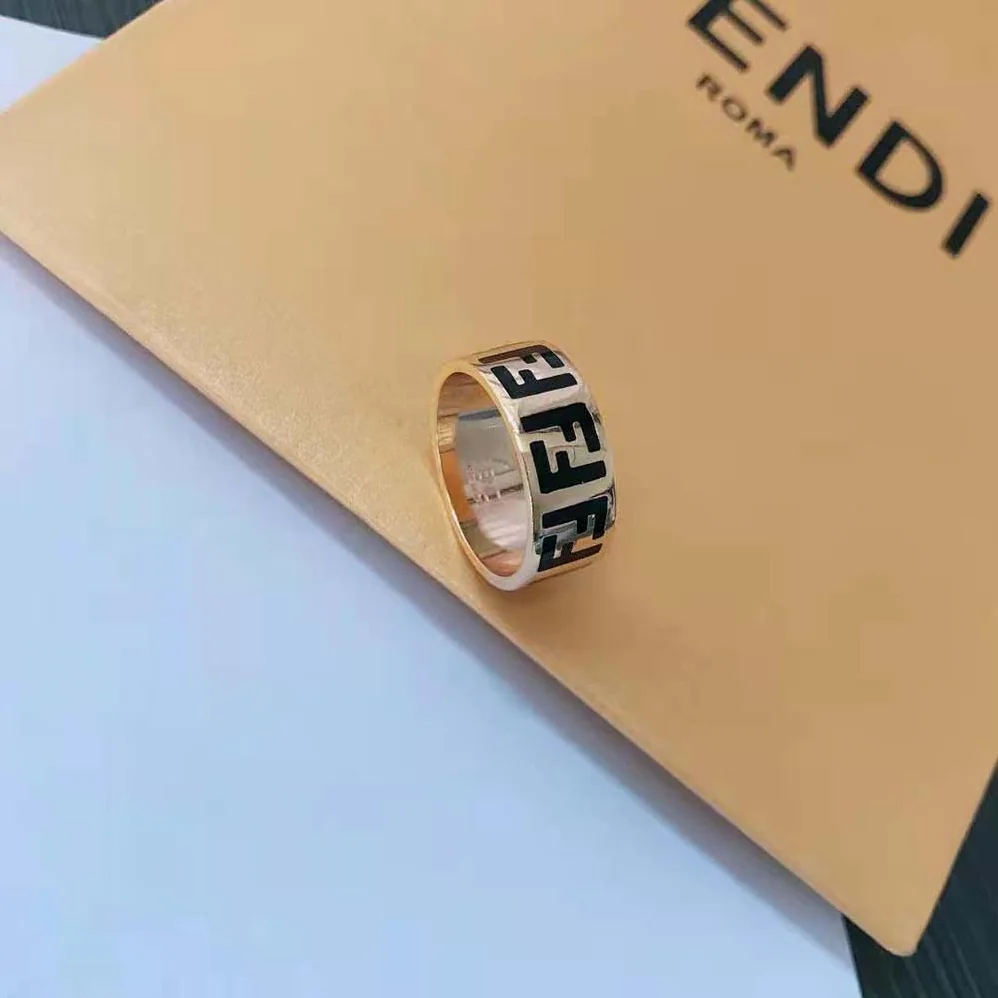Fendi FF Ring Gold for Women in Colored Ring