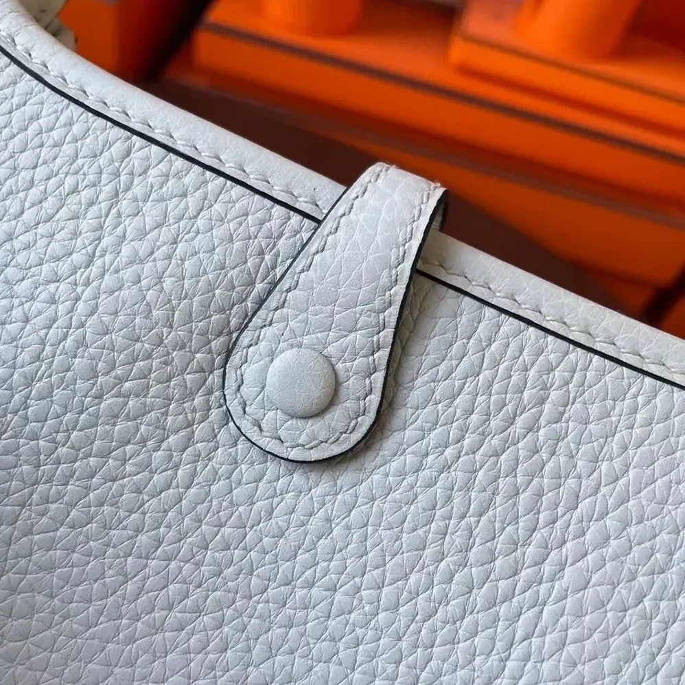 Hermes Evelyne 16 Amazone in Clemence Leather for Women in Light Blue/Silver Hermes Evelyne 16 Amazone in Clemence Leather for Women in Light Blue/Silver