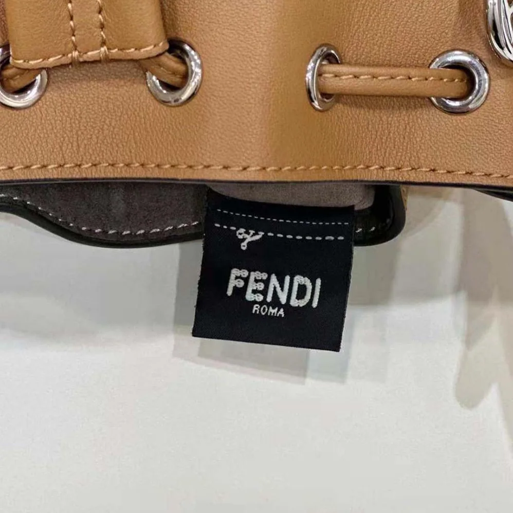 Fendi Mon Tresor Brown Leather Mini-bag with 3D Roses for Women Fendi Mon Tresor Brown Leather Mini-bag with 3D Roses for Women
