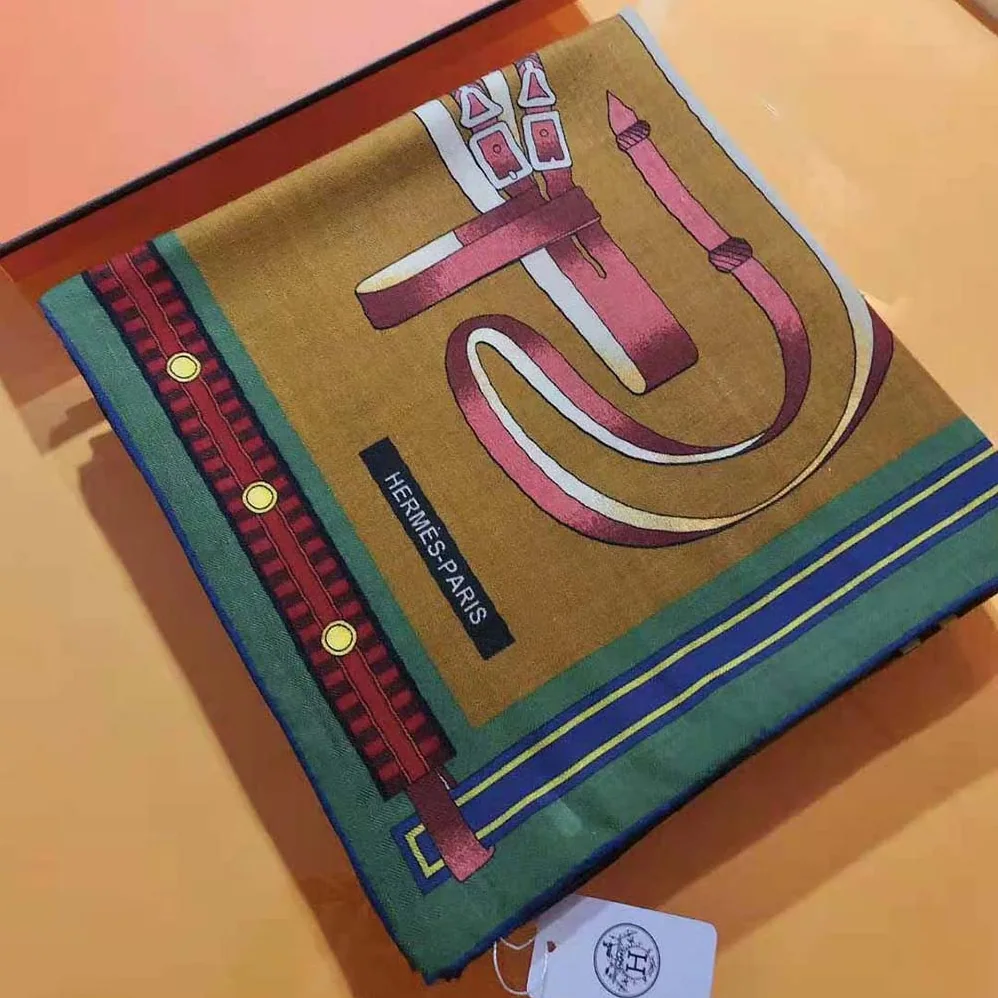 Hermes Lettres Equestre Scarf 90 for Women in Brown Hermes Lettres Equestre Scarf 90 for Women in Brown