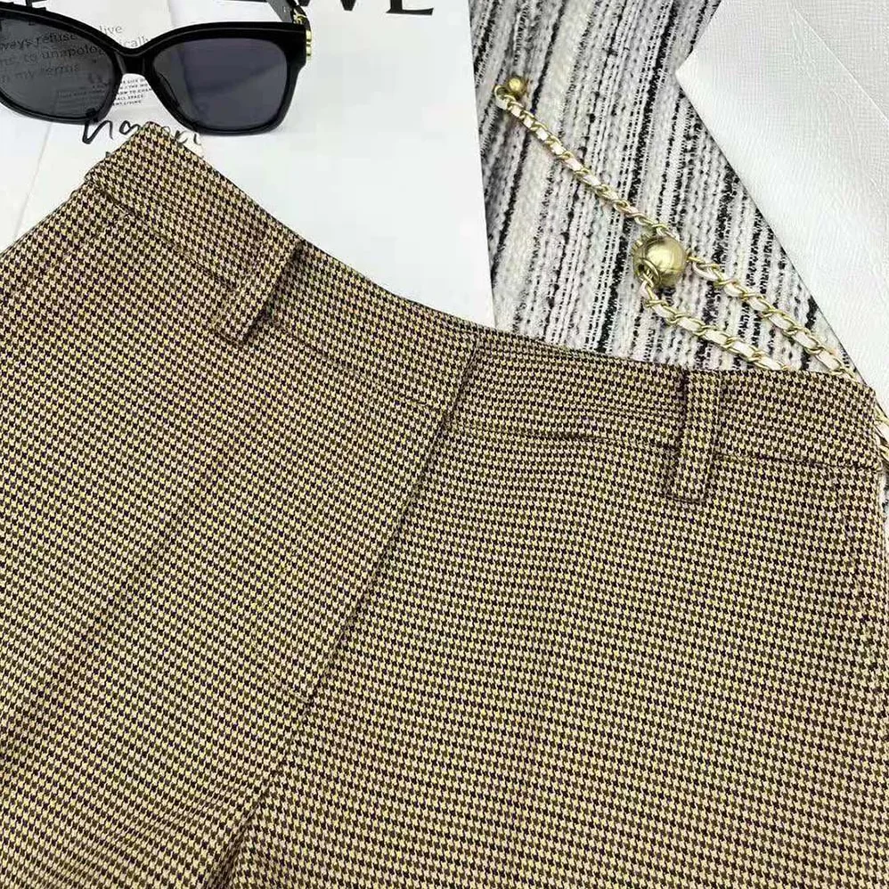 Prada Houndstooth Check Shorts for Women Prada Houndstooth Check Shorts for Women