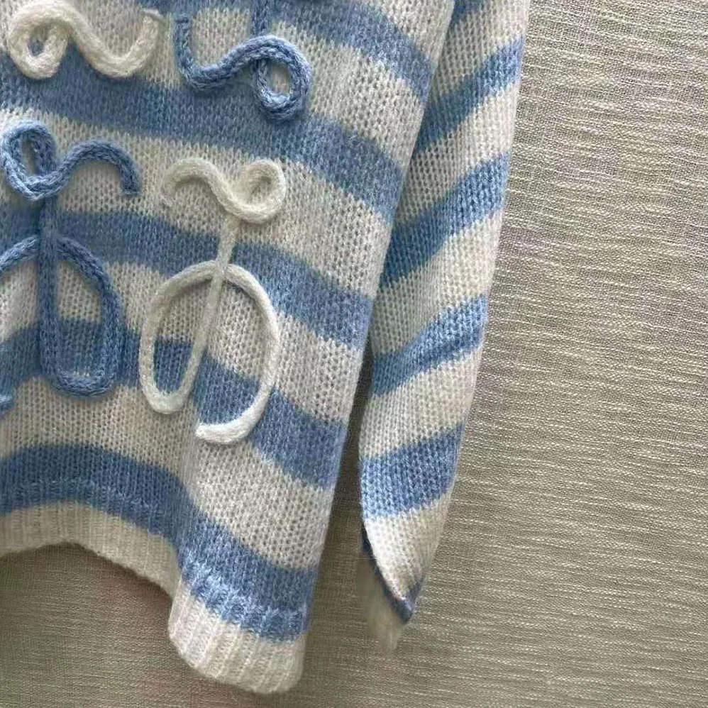 Loewe Anagram Sweater in Mohair for Women in Blue Loewe Anagram Sweater in Mohair for Women in Blue