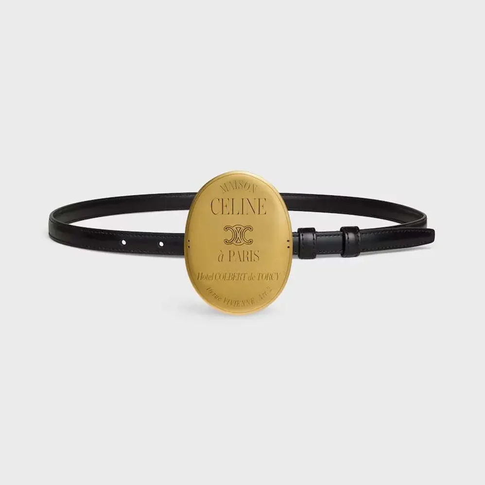 Celine Maison Celine Belt 13Mm in Taurillon Leather for Women Celine Maison Celine Belt 13Mm in Taurillon Leather for Women