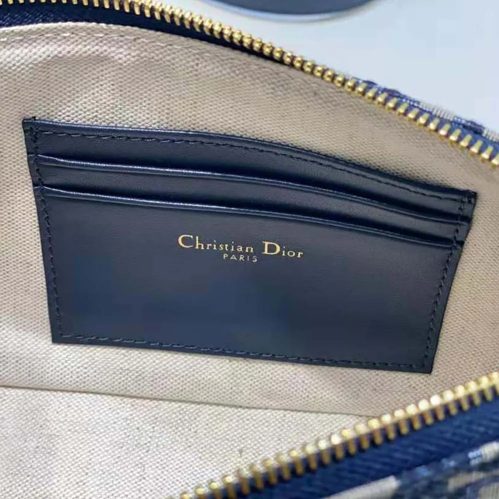 Dior 30 Montaigne Dior Midi Mini Bag Blue Dior Oblique Jacquard for Women