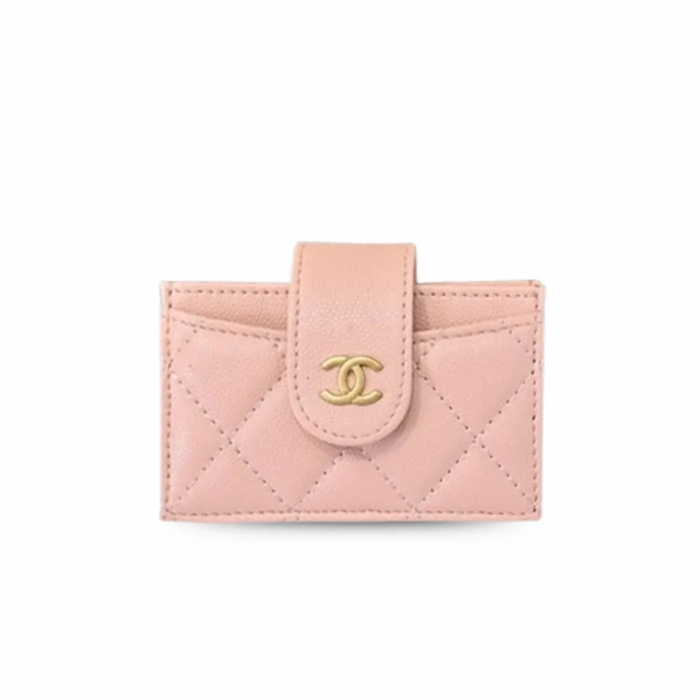 Chanel CO-CO Card Holder Wallet Pink Gold Toned Hardware / Chanel CO-CO Card Holder Wallet Pink Gold Toned Hardware /
