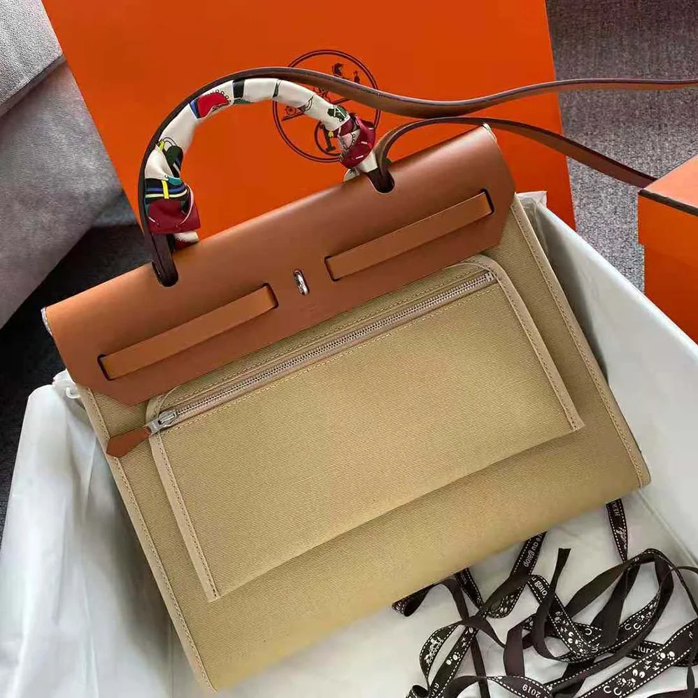 Hermes Herbag Zip 31 Bag for Women in Brown