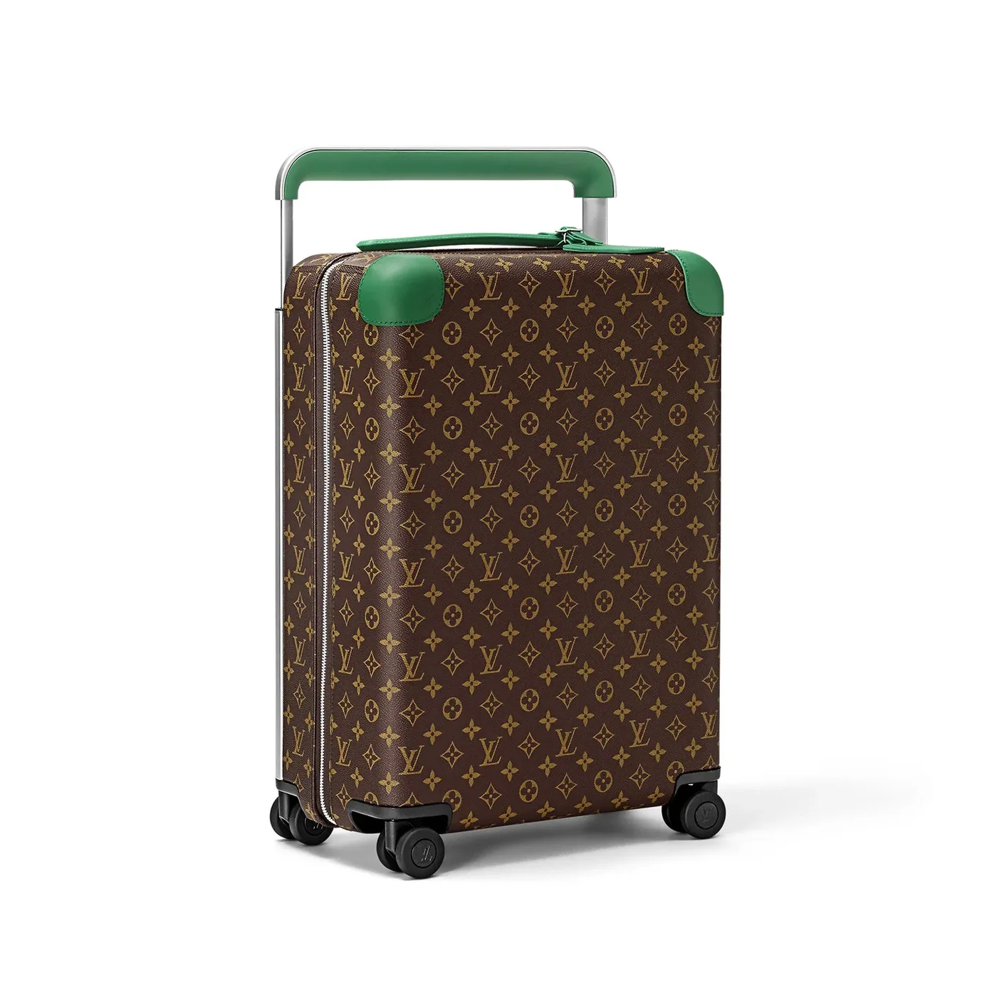 Louis Vuitton Horizon 55 Suitcase in Brown/ Green Silver Hardware Louis Vuitton Horizon 55 Suitcase in Brown/ Green Silver Hardware
