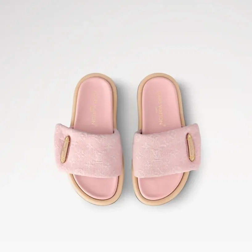 Louis Vuitton Pool Pillow Flat Comfort Mule Pink 1AGUZD Louis Vuitton Pool Pillow Flat Comfort Mule Pink 1AGUZD