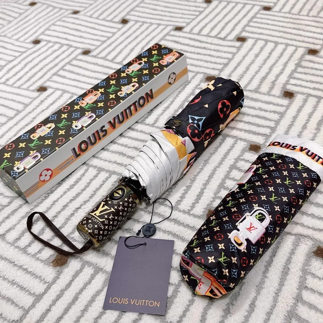 Louis Vuitton Monogram Printed Umbrella Black Louis Vuitton Monogram Printed Umbrella Black