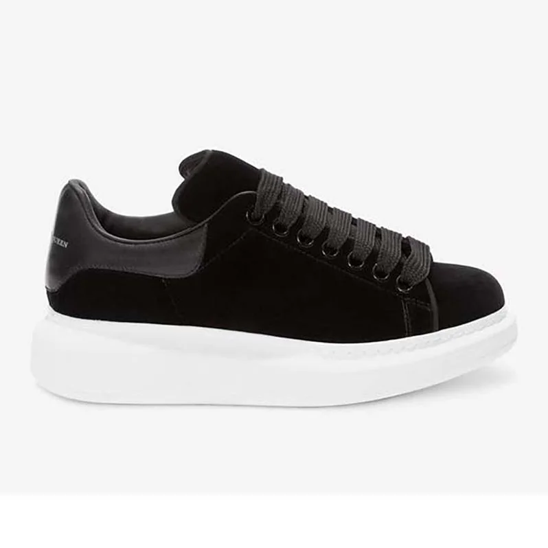 Alexander Mcqueen Oversized Sneaker With Black Velvet Calf Leather for Unisex Alexander Mcqueen Oversized Sneaker With Black Velvet Calf Leather for Unisex
