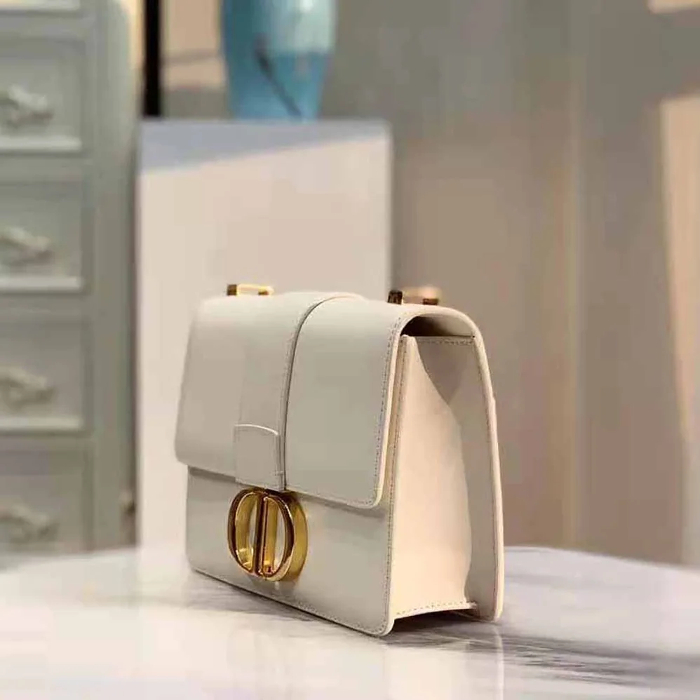 Dior 30 Montaigne Bag Des Vents Box Calfskin for Women in White Dior 30 Montaigne Bag Des Vents Box Calfskin for Women in White