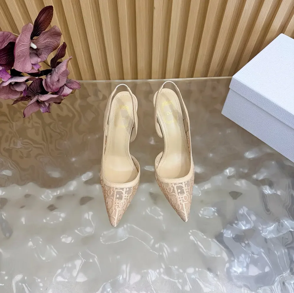 Dior Adiorable Slingback Pump Trench Dior Oblique Embroidered Mesh for Women Dior Adiorable Slingback Pump Trench Dior Oblique Embroidered Mesh for Women