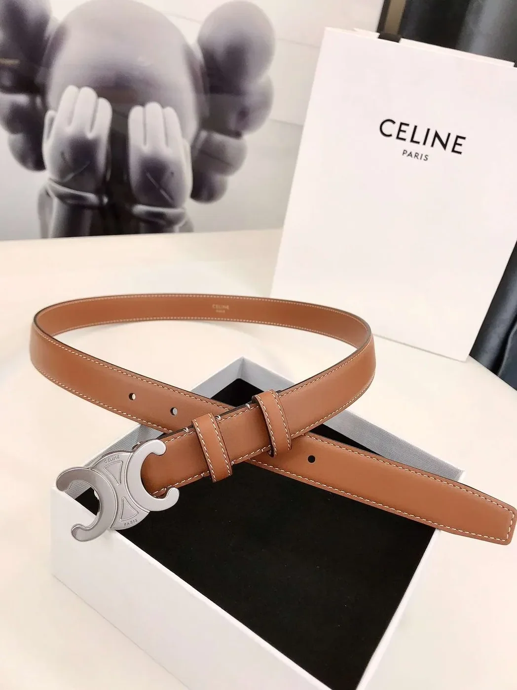 Celine Triomphe Belt Brown Celine Triomphe Belt Brown