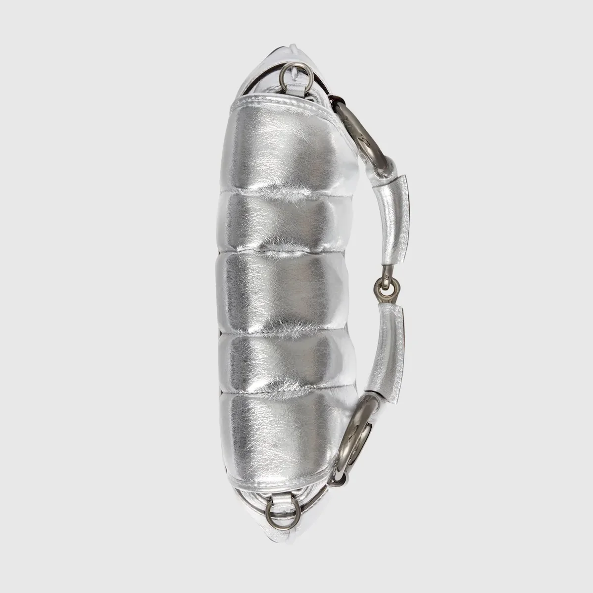 Gucci Horsebit Chain Small Shoulder Bag Silver 10.6 Inches/