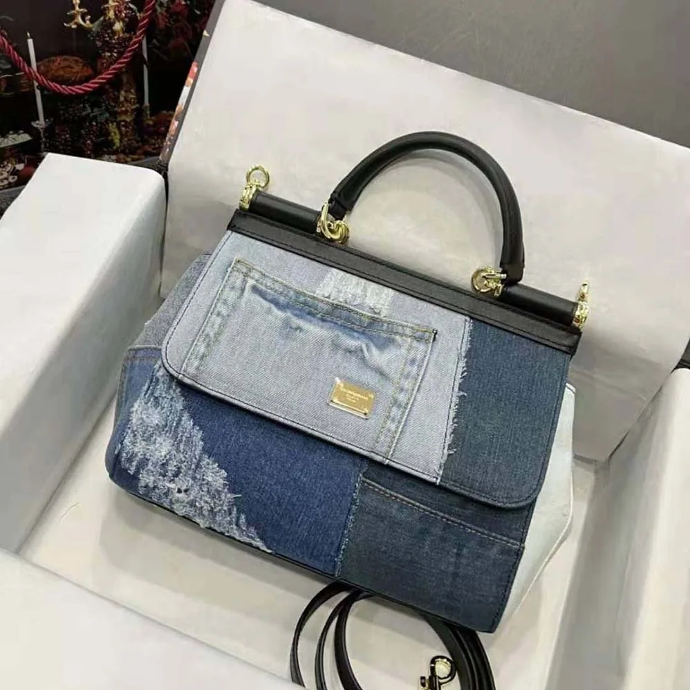 Dolce Gabbana D&G Large Sicily Handbag for Women in Blue