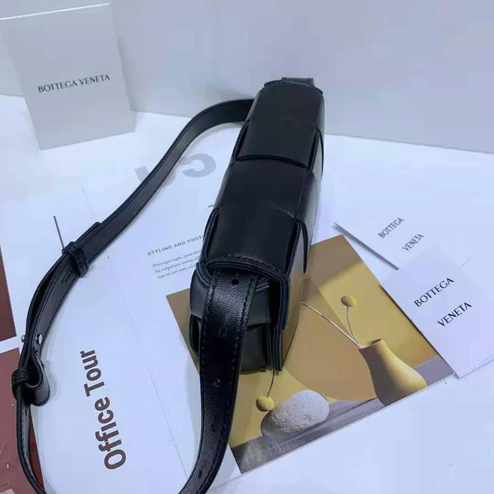 Bottega Veneta Belt Cassette Mini Intreccio Leather Belt Bag for Women in Black Bottega Veneta Belt Cassette Mini Intreccio Leather Belt Bag for Women in Black