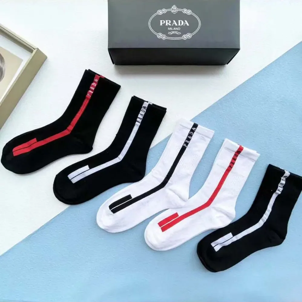 Prada Re-Nylon Knit Socks 5pcs for Unisex Prada Re-Nylon Knit Socks 5pcs for Unisex