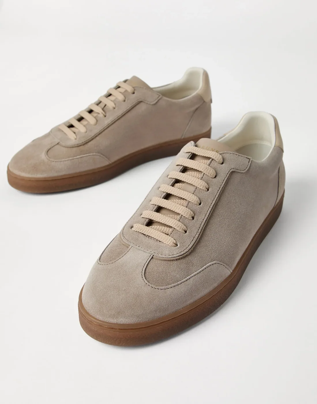 Brunello Cucinelli Washed Suede Sand Sneakers - 252MZUSGGJ336