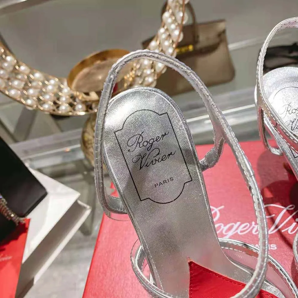 Roger Vivier I Love Vivier Slingback Pumps in PVC for Women in Silver Roger Vivier I Love Vivier Slingback Pumps in PVC for Women in Silver