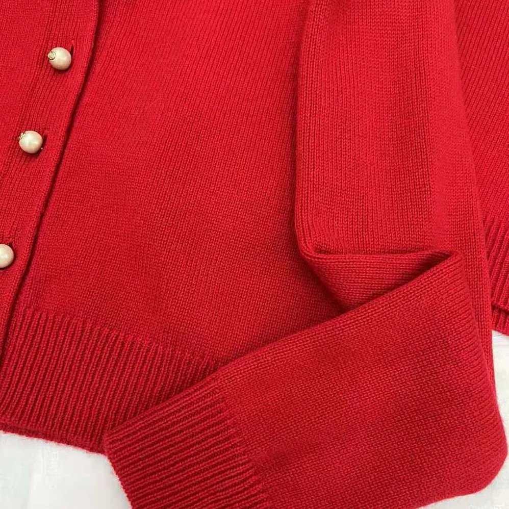 Dior Twin-set Amaryllis Red Cashmere Knit for Women