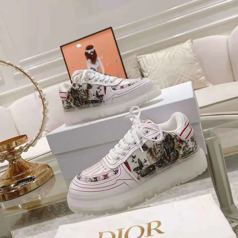 Dior Addict Sneaker White Calfskin and Technical Fabric for Women
