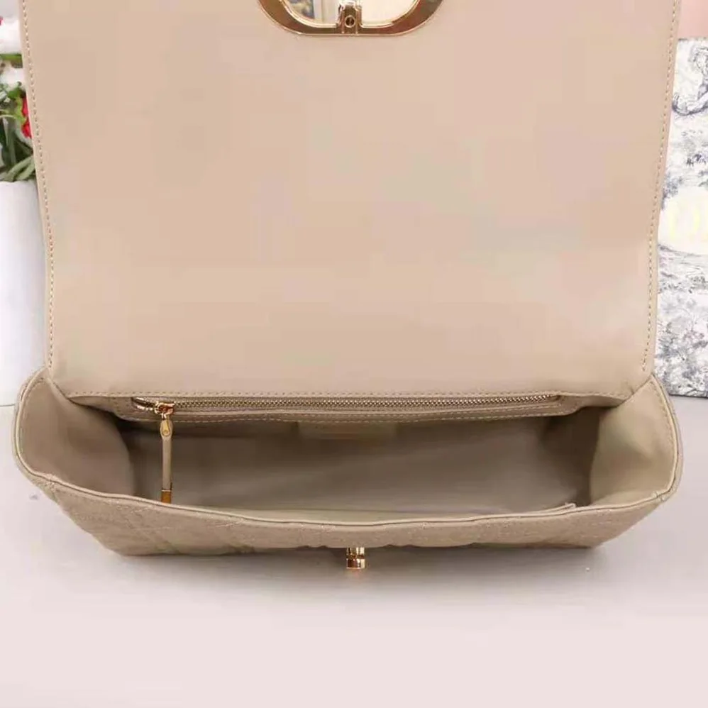 Dior Large Dior Caro Bag Beige Supple Cannage Calfskin for Women Dior Large Dior Caro Bag Beige Supple Cannage Calfskin for Women