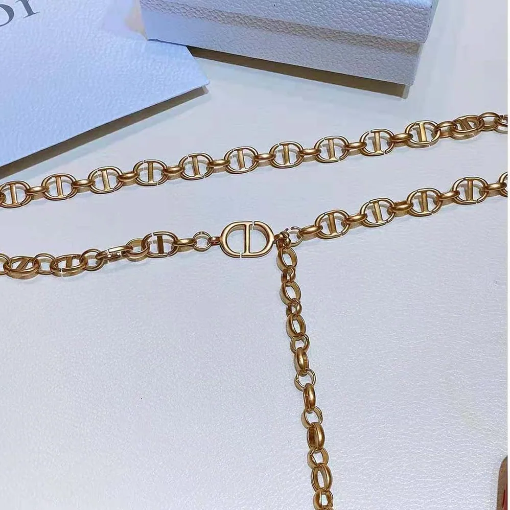 Dior Caro Chain Belt Shiny Gold-Finish Metal-10 MM for Women Dior Caro Chain Belt Shiny Gold-Finish Metal-10 MM for Women