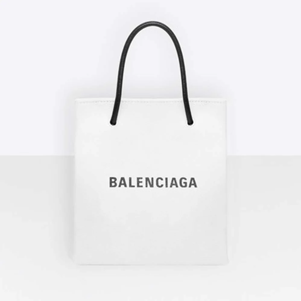 Balenciaga Shopping Tote XXS Bag in Calfskin Leather for Women in White