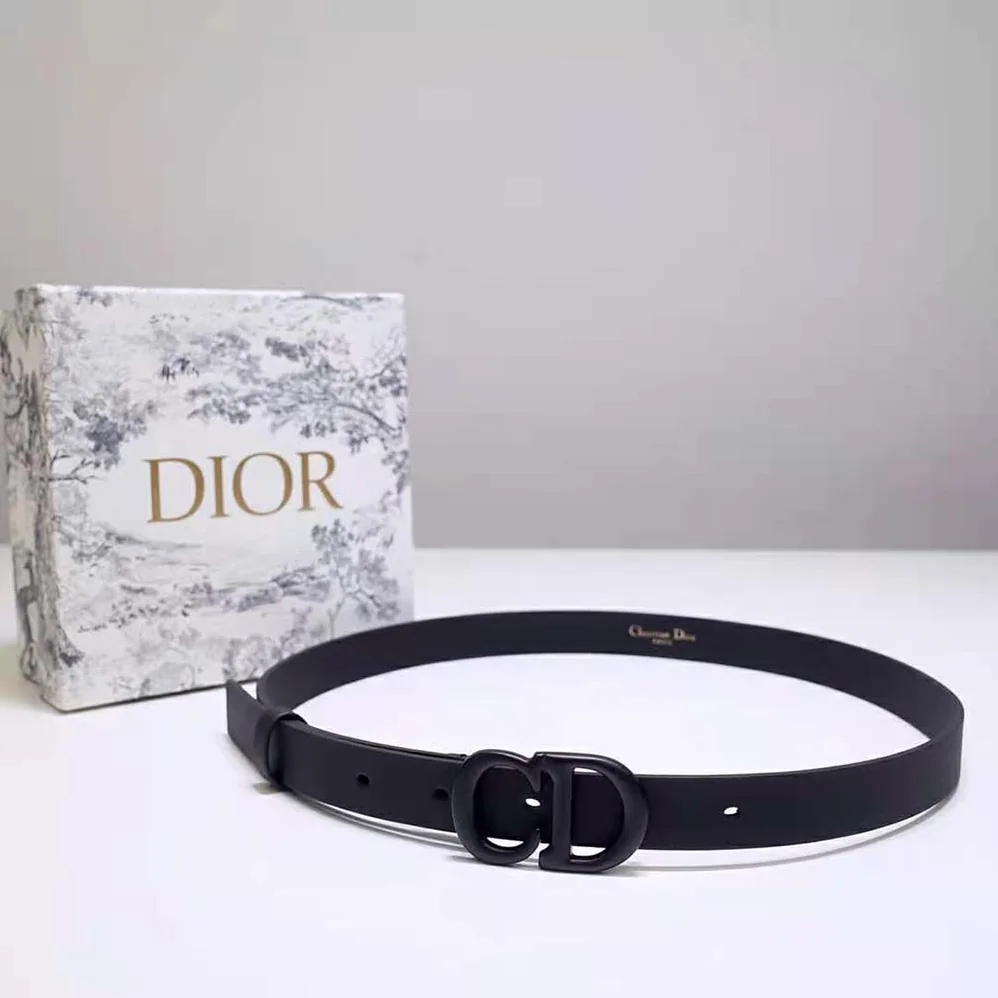 Dior Saddle Belt Black Matte Calfskin 20 MM for Women