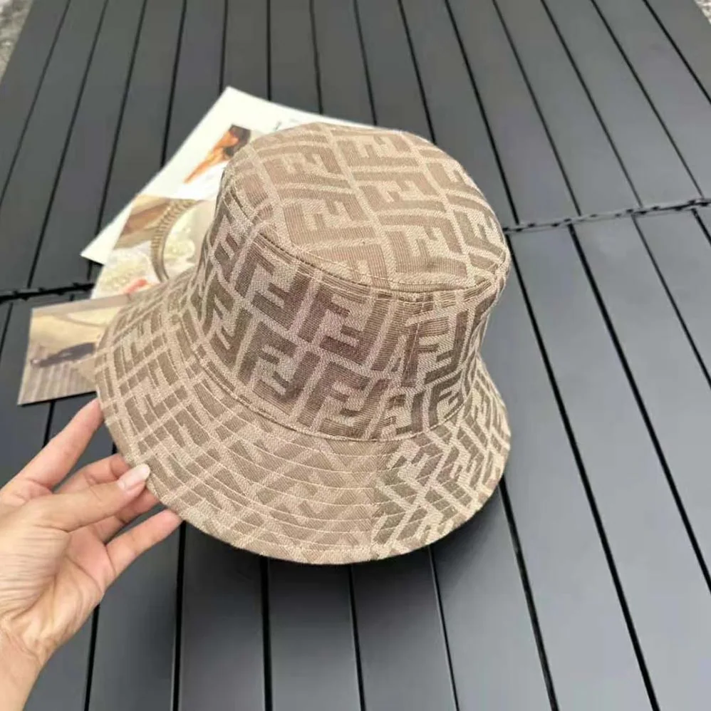 Fendi Brown Tech Fabric Hat for Women Fendi Brown Tech Fabric Hat for Women