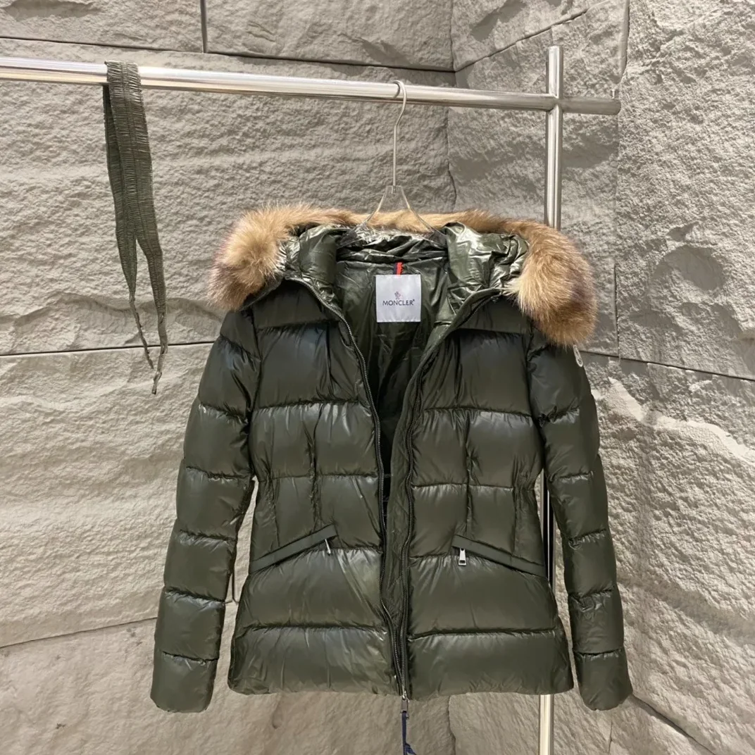 Moncler Boed Hooded Shearling-Trimmed Short Down Jacket Dark Green Moncler Boed Hooded Shearling-Trimmed Short Down Jacket Dark Green