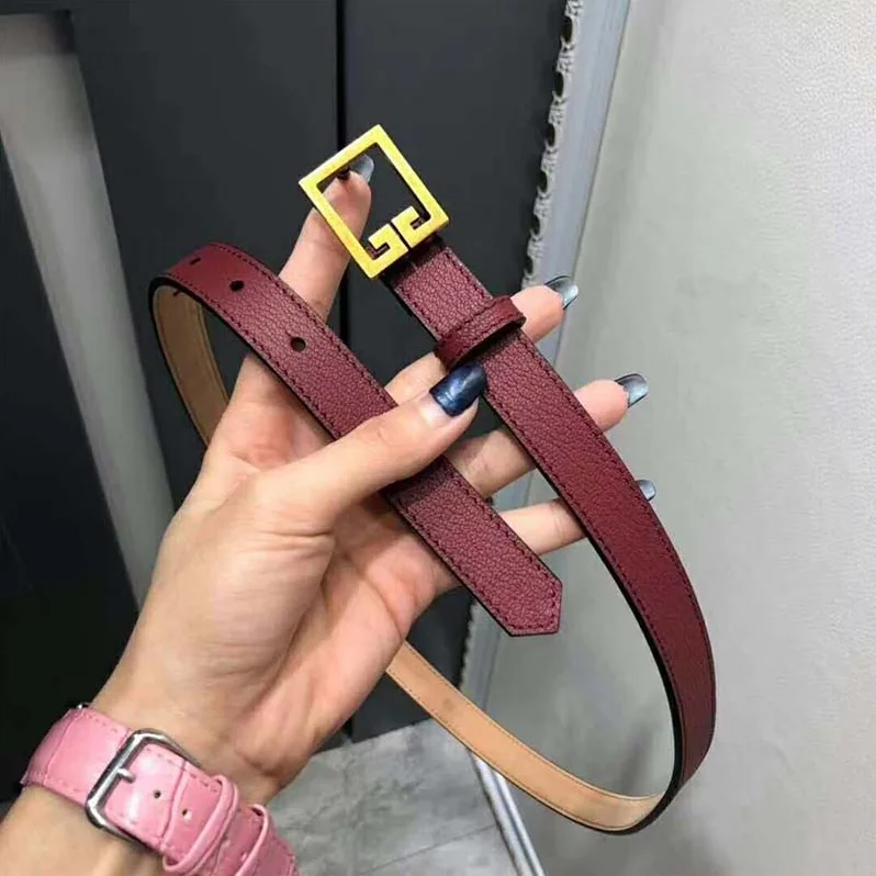 Givenchy Double G Belt in Leather for Women in Maroon