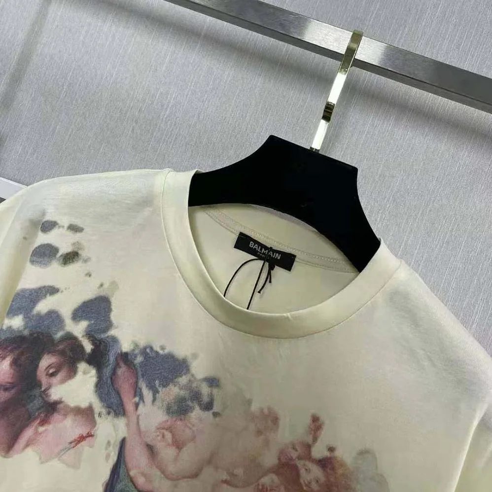 Balmain Cropped Pastel Print T for Women in shirt