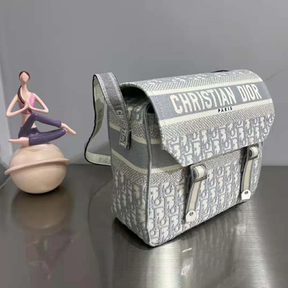Dior Diorcamp Bag Dior Oblique Embroidery for Men in Silver Dior Diorcamp Bag Dior Oblique Embroidery for Men in Silver