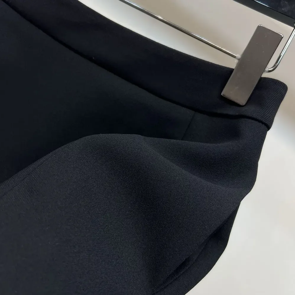 Dior Mid-Length Straight Skirt Black Virgin Wool and Silk Grain de Poudre for Women