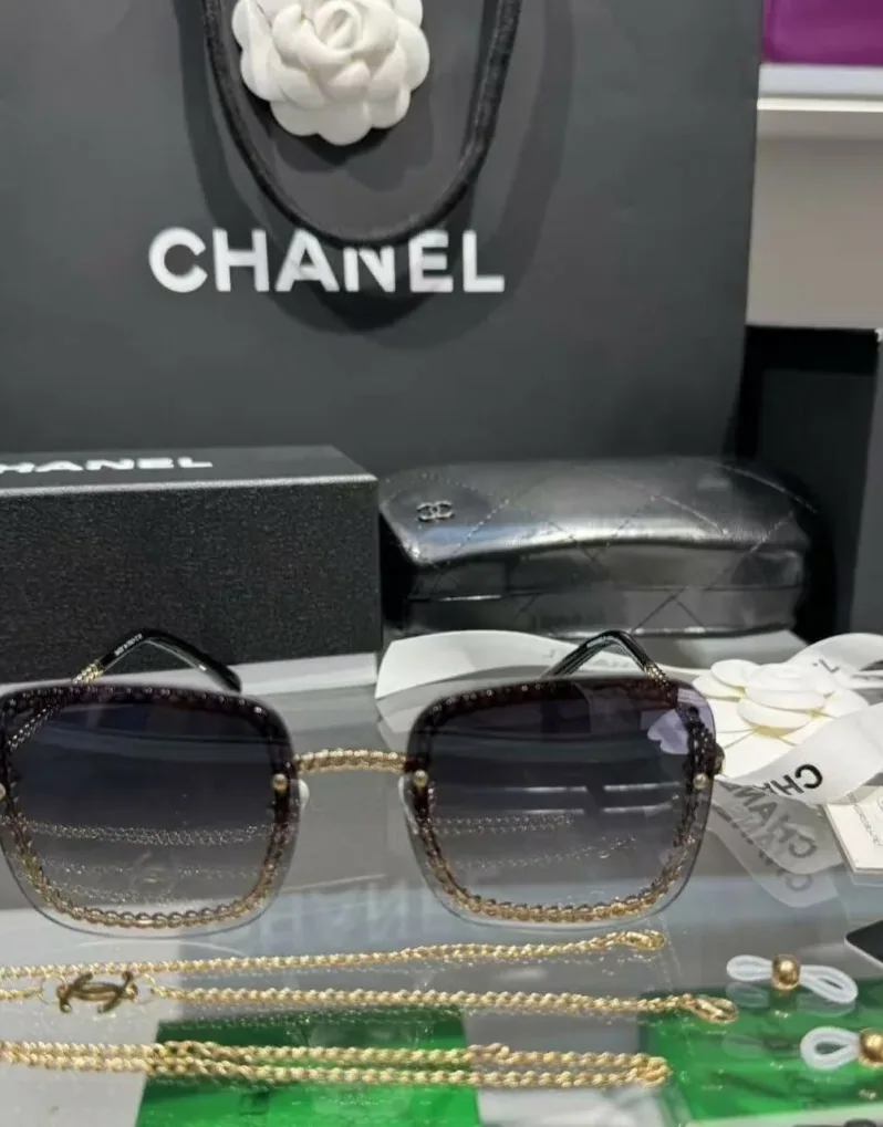 Chanel Square Sunglasses Gold Chanel Square Sunglasses Gold