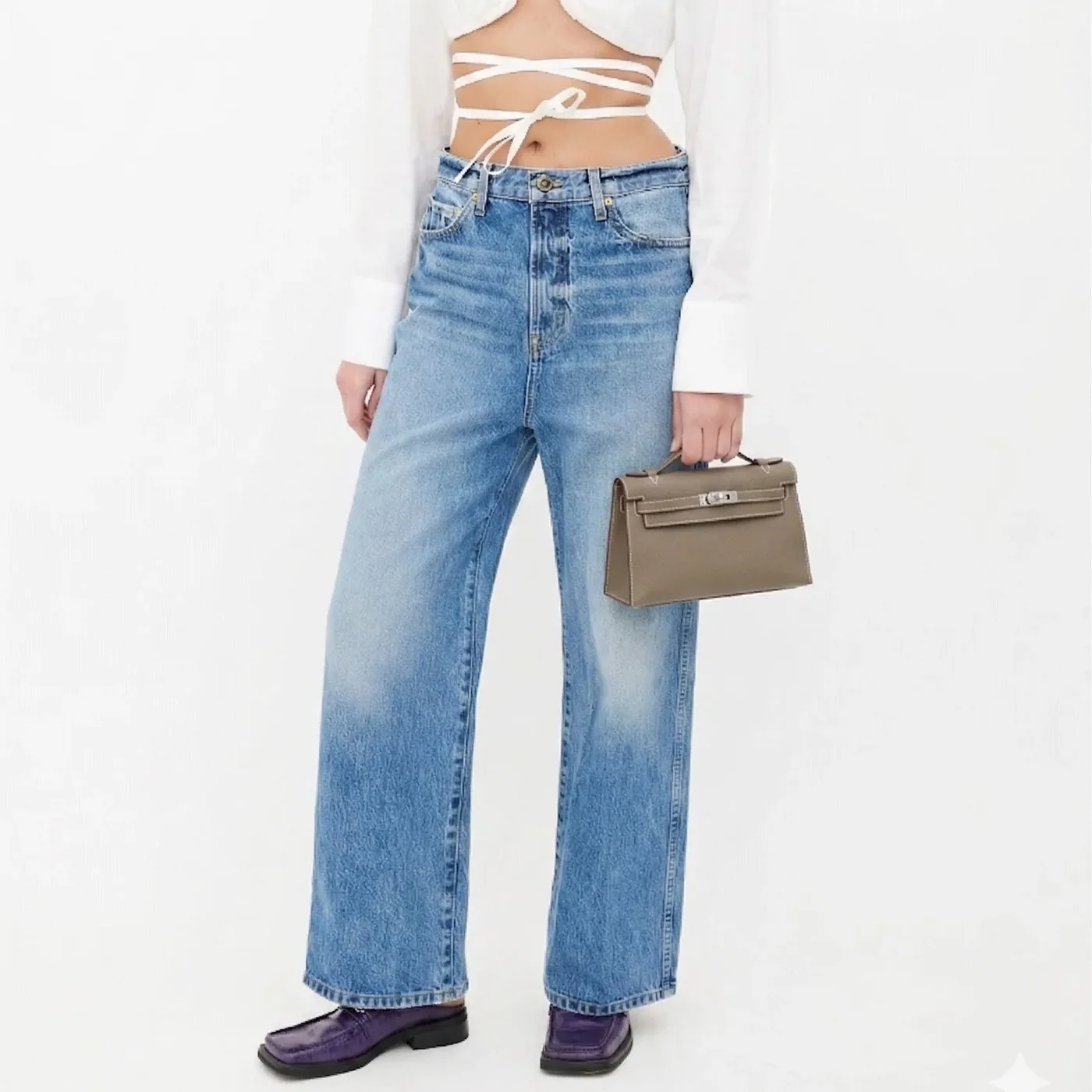 Hermes Kelly Pochette Top Handle Bag in Etoupe Epsom Palladium Hardware Hermes Kelly Pochette Top Handle Bag in Etoupe Epsom Palladium Hardware