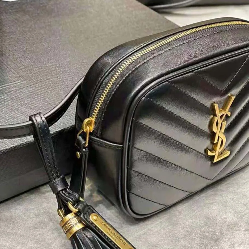 Saint Laurent YSL Lou Belt Bag in Matelasse Leather for Women in Black Saint Laurent YSL Lou Belt Bag in Matelasse Leather for Women in Black