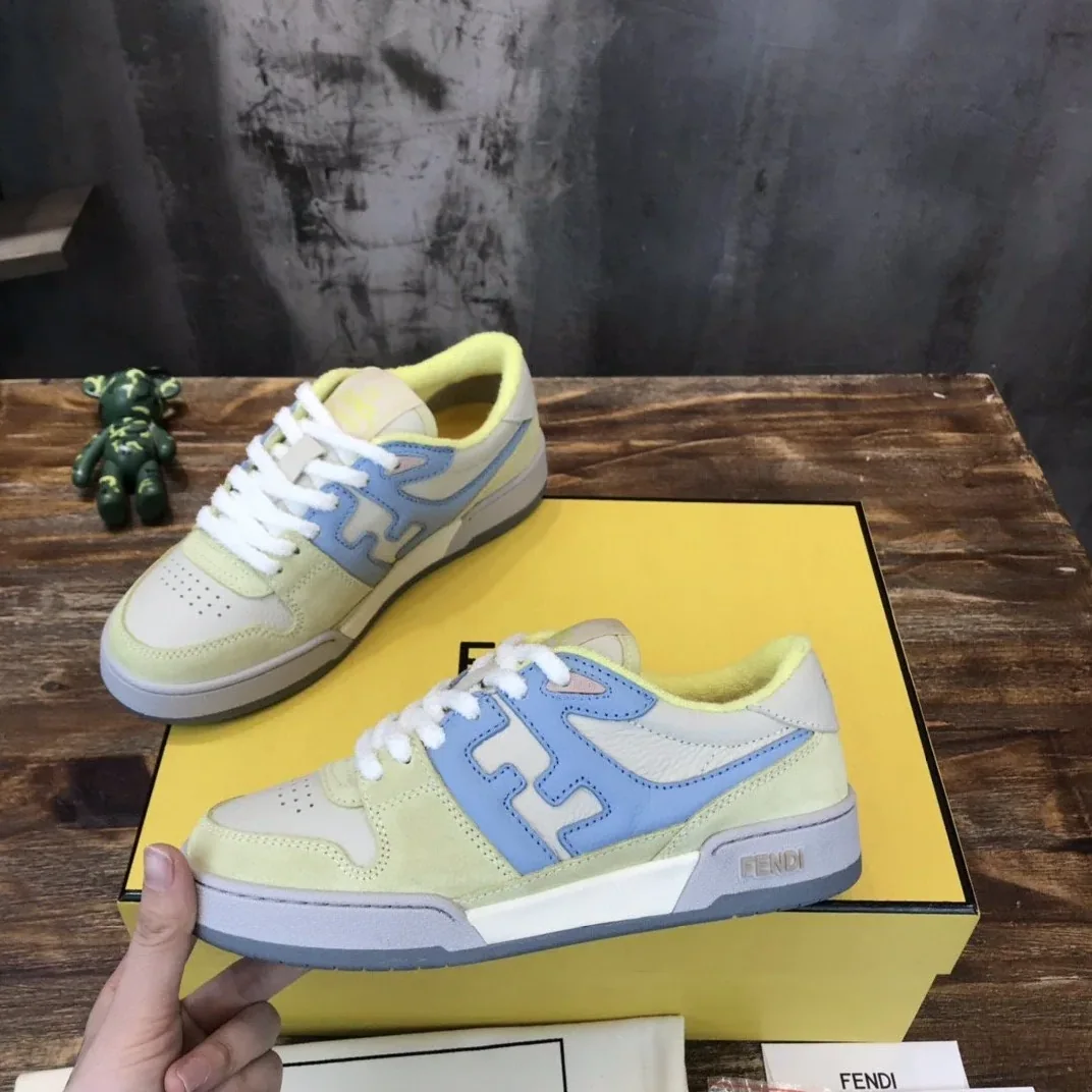 Fendi Match Low Tops Sneakers Yellow 7E1493AI1NF1H1F